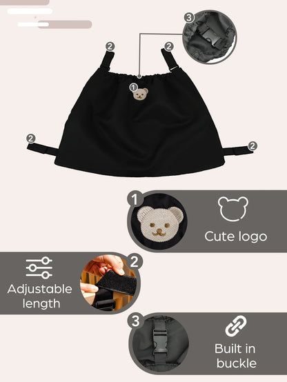 Sac de Rangement Suspendu pour Poussette Bébé – Organisateur Pratique pour Couches et Accessoires