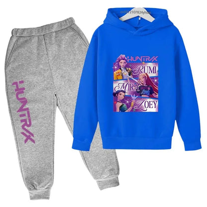 Ensemble Sweat à Capuche & Pantalon Enfant – Style K-Pop Demon Hunters (Ados)   14+