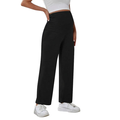 Pantalon Maternité Yoga Élégance Active – Coupe Fluide & Couverture Complète du Ventre