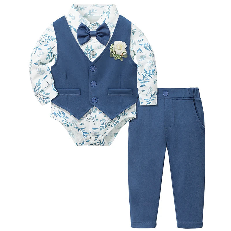 Tenue de baptême pour bébé garçon, ensemble de costume de baptême pour première église de pâques, vêtements cadeaux formels pour fête d'anniversaire et de mariage