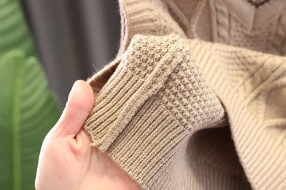 Ensemble Garçon 3 Pièces Chic Décontracté – Chemise à Carreaux, Gilet & Pantalon