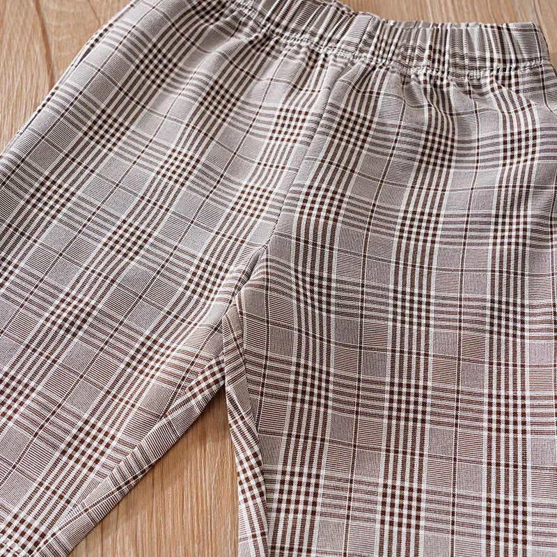 Ensemble Petit Gentleman – Tenue Chic Bébé à Carreaux