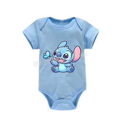 Body bébé 100 % coton – Onesie manches courtes, imprimé dessin animé, tenue d’été