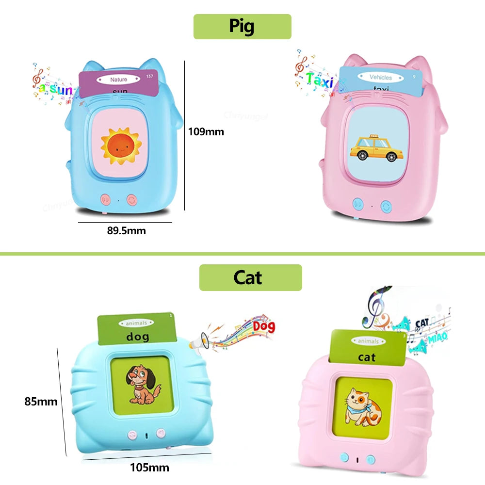 Machine d’Apprentissage Parlante avec Cartes Flash – Jouet Éducatif Multilingue pour Tout-Petits