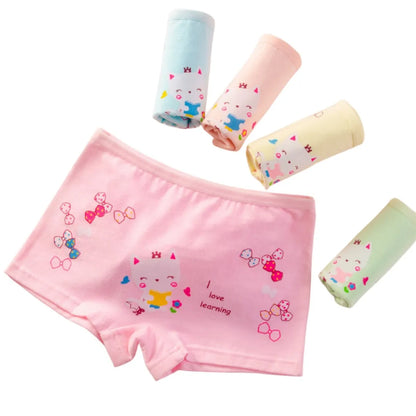 Lot de 4 Culottes Fille en Coton Doux – Confort Petit Trésor