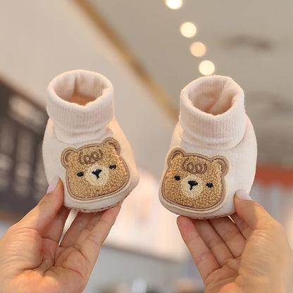 Chaussons Bébé Hiver Antidérapants – Semelle Souple Coton | Garçon & Fille