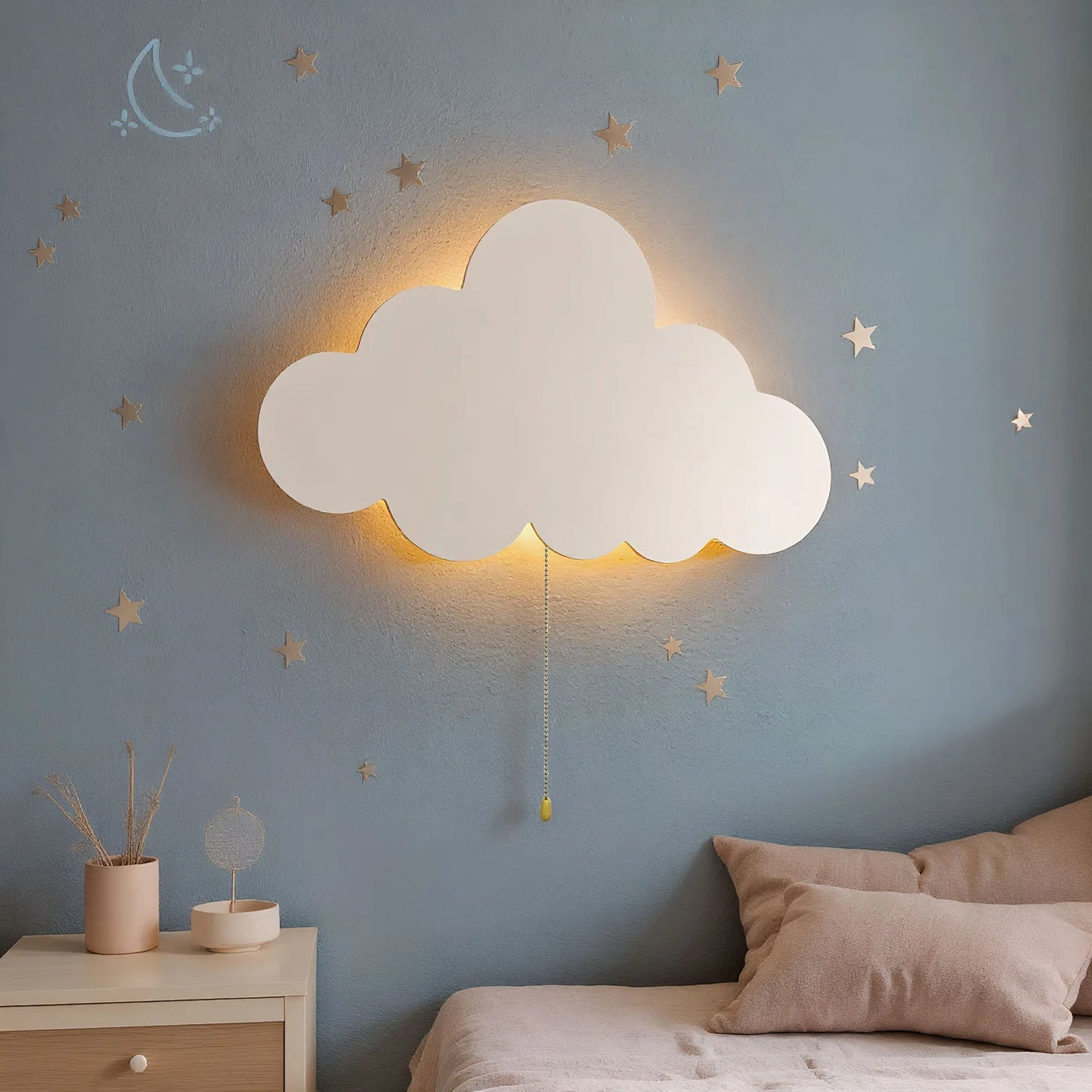 Veilleuse murale nuage – Applique décorative lumineuse pour chambre bébé et enfant