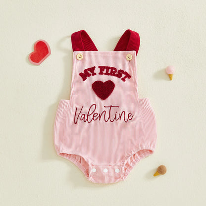 Mon Premier Saint-Valentin – Barboteuse Bébé Cœur d’Amour (Fille & Garçon)