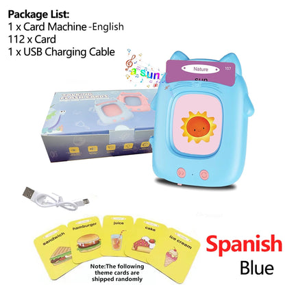 Machine d’Apprentissage Parlante avec Cartes Flash – Jouet Éducatif Multilingue pour Tout-Petits