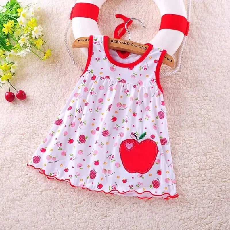 Robe d’Été Bébé Fille en Coton – Légère, Colorée & Brodée