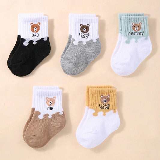 Lot de 5 paires chaussettes bébé cheville – Douces & extensibles – Nouveau-né à tout-petit