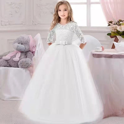 Robe Princesse Fille Élégante – Robe de Cérémonie & Fête pour Enfant