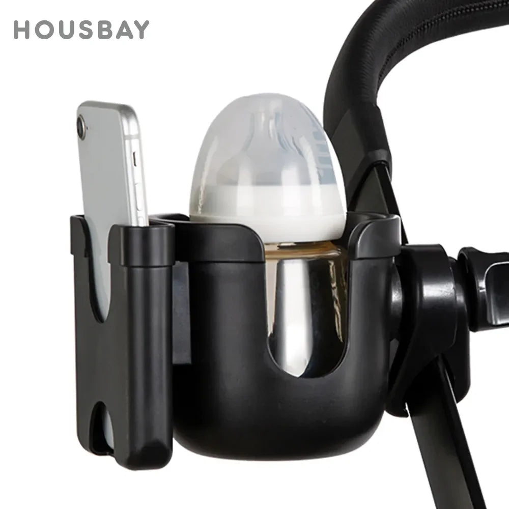 Porte-Gobelet Universel pour Poussette avec Support Téléphone – Support pour Biberon et Bouteille
