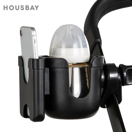 Porte-Gobelet Universel pour Poussette avec Support Téléphone – Support pour Biberon et Bouteille