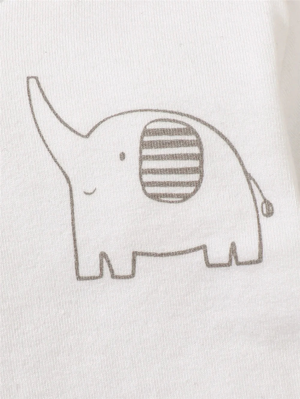 Ensemble Naissance 3 Pièces Unisexe – Coton Peigné, Haut + Pantalon + Bonnet (0–12 mois) – Motif Éléphant