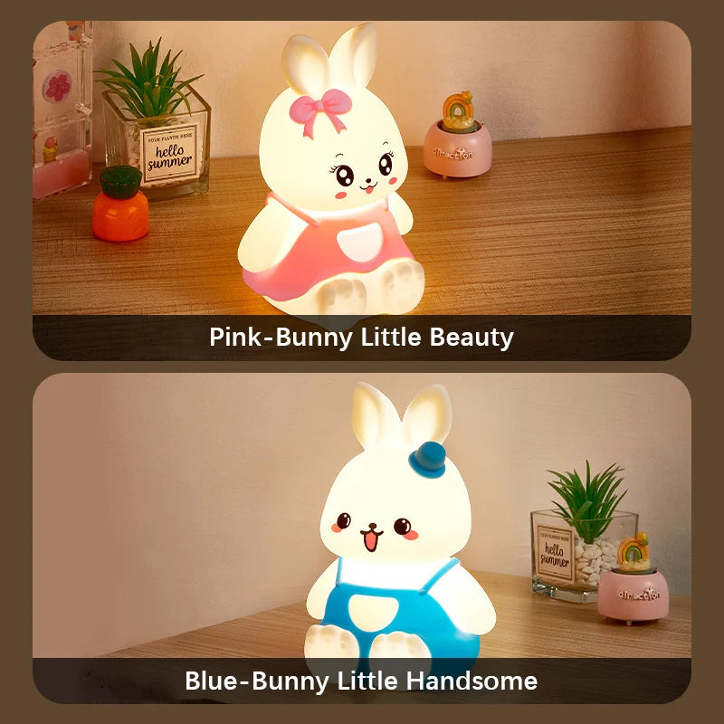 Veilleuse Lapin LED pour Enfant – 5 Couleurs Changeantes
