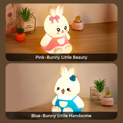Veilleuse Lapin LED pour Enfant – 5 Couleurs Changeantes