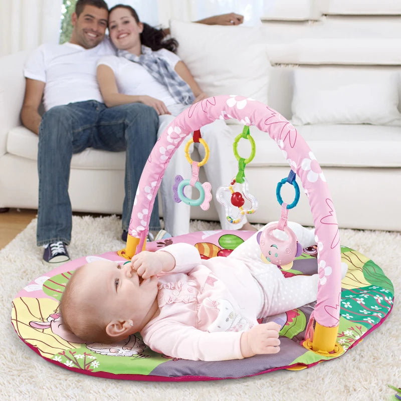 Tapis de Jeu Éveil Bébé avec Arche d’Activités – Confort & Motricité dès la Naissance