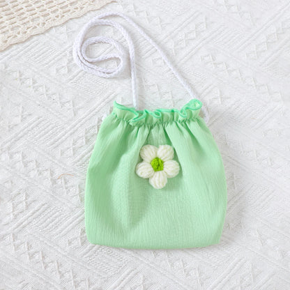 Robe Menthe Fleurie + Mini Sac – Tenue Princesse (Fille)