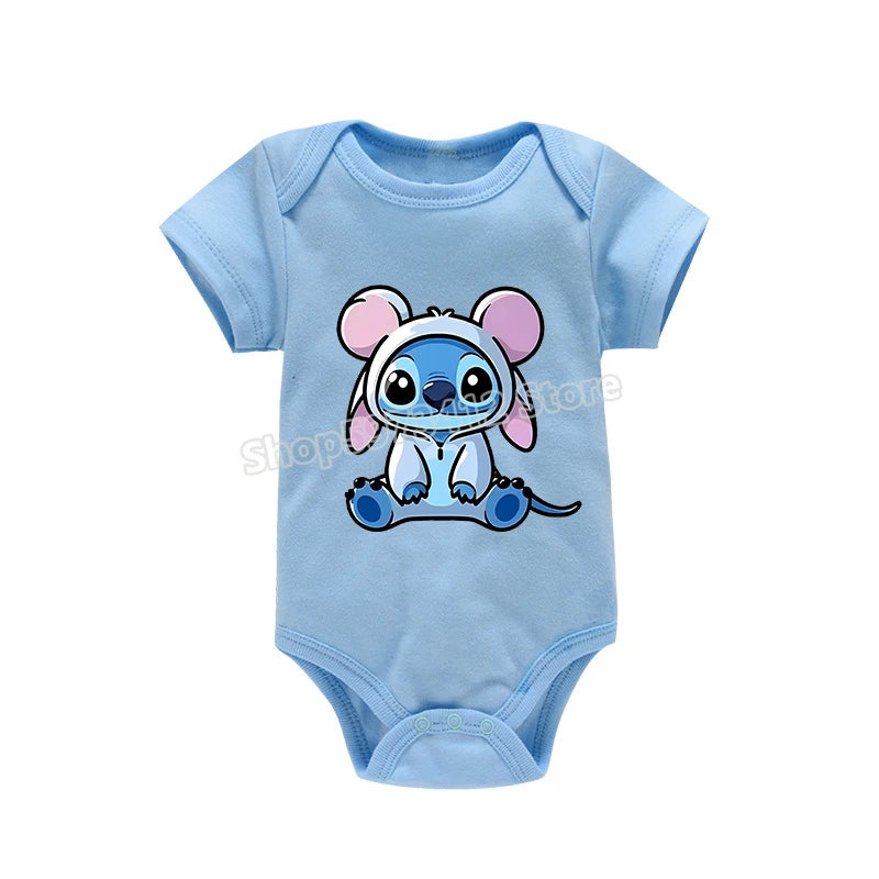 Body bébé 100 % coton – Onesie manches courtes, imprimé dessin animé, tenue d’été
