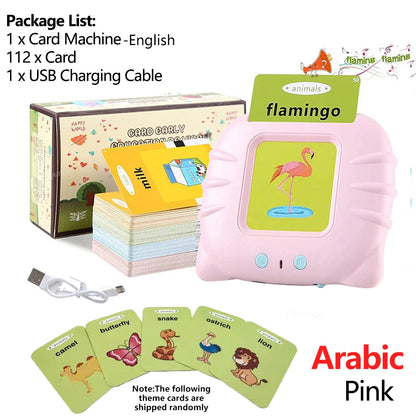 Machine d’Apprentissage Parlante avec Cartes Flash – Jouet Éducatif Multilingue pour Tout-Petits