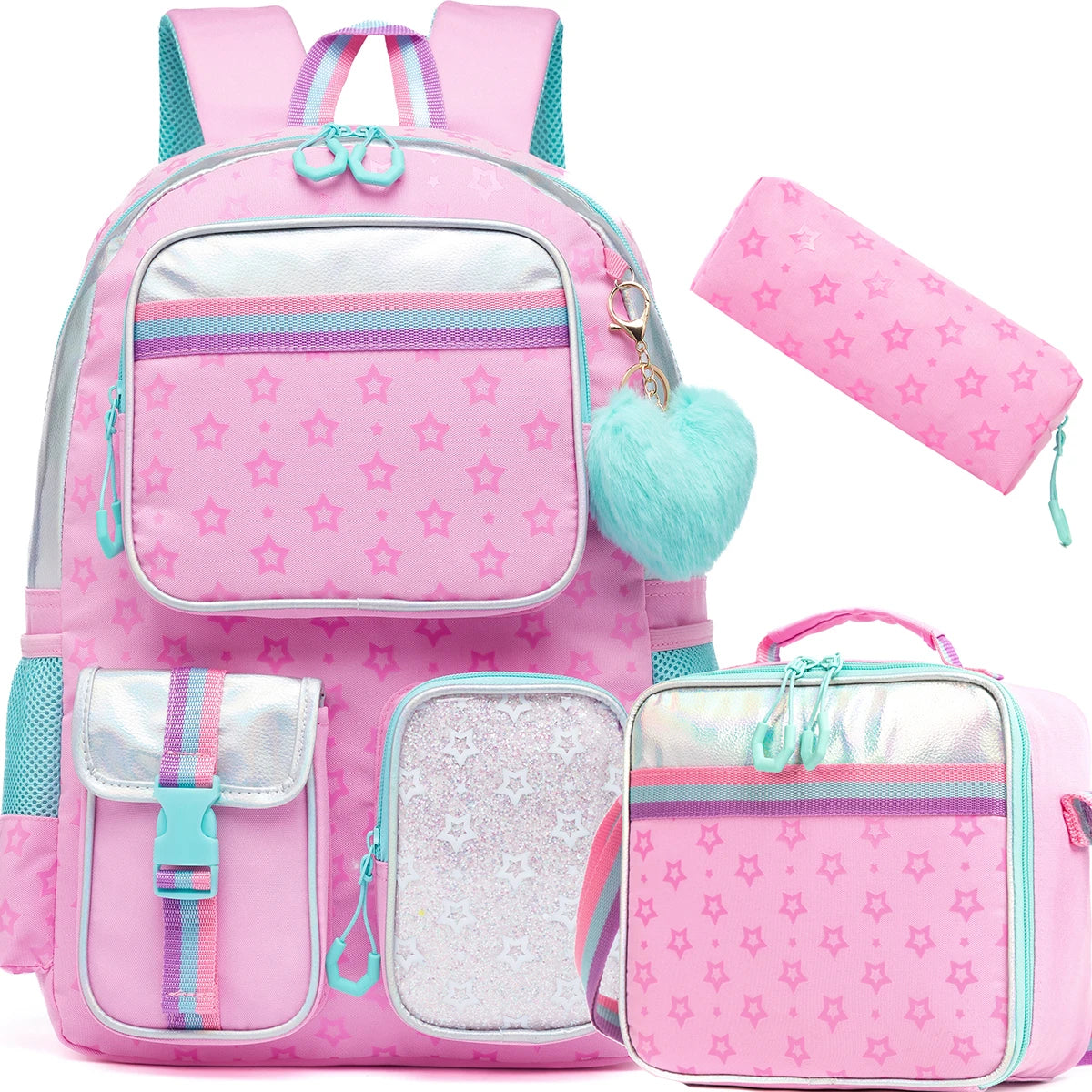 Sac à dos scolaire Meetbelfy pour filles – Cartable esthétique style preppy, sac à livres léger pour école primaire