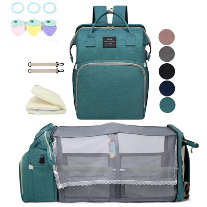 Sac à Dos Bébé avec Lit Pliable Intégré – Sac à Langer Multifonction pour Parents