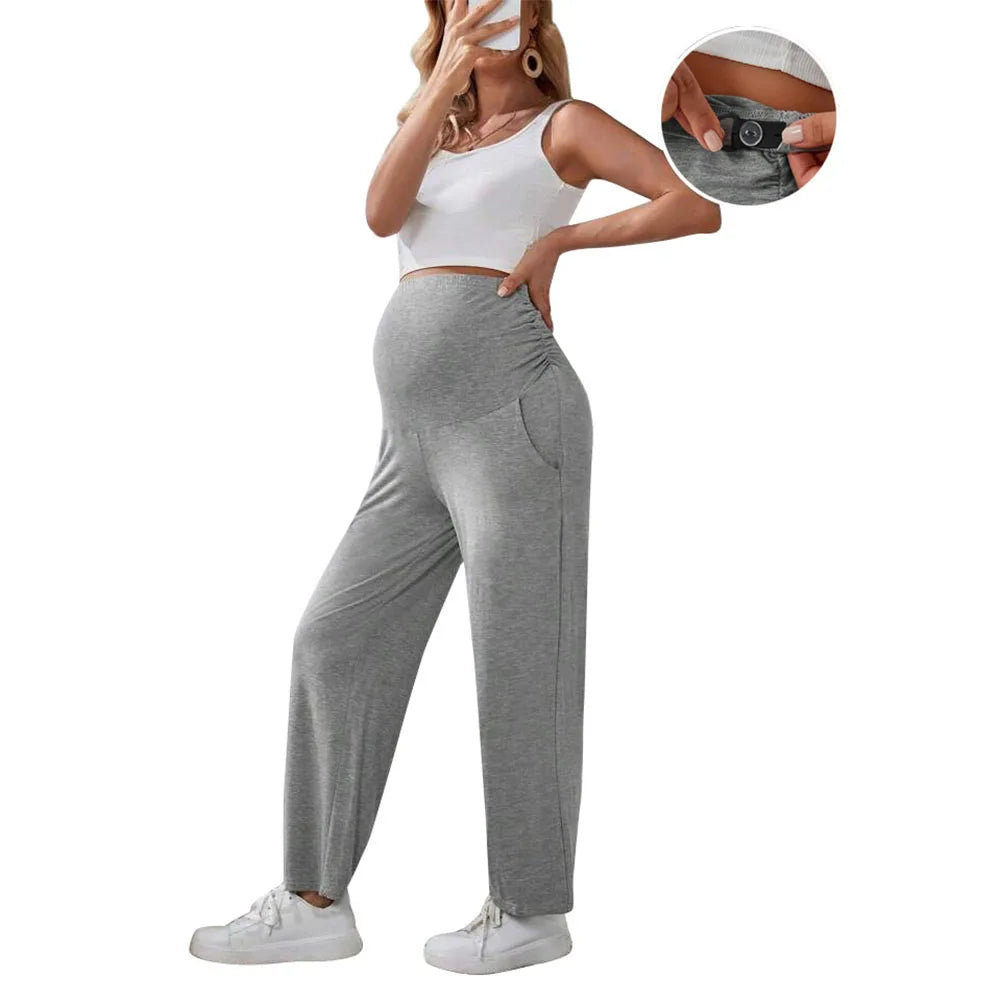 Pantalon Maternité Yoga Élégance Active – Coupe Fluide & Couverture Complète du Ventre