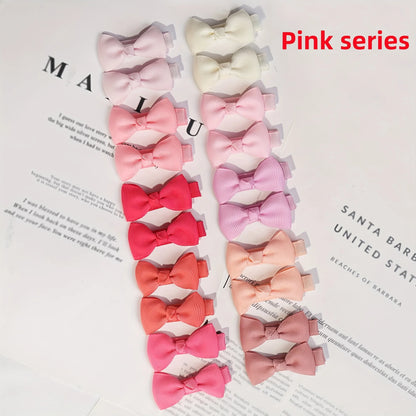 10/20 Pcs Boutique Tiny Baby Bows Grosgrain 2" Hair Bows Non-Slip Full Lined Alligator Clips for Baby Girls Toddlers