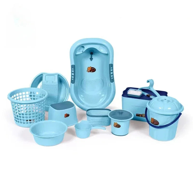 Ensemble de Baignoire Bébé Durable – Kit de Bain 12 Pièces en Plastique Sans BPA