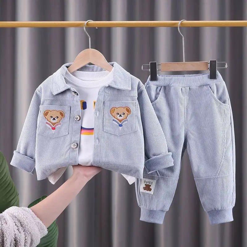Ensembles pour bébés, nouveaux vêtements de printemps et d'automne, ensemble de loisirs manteau + pantalon, ensemble deux pièces pour garçons et filles, veste à la mode, vêtements Version coréenne, 2025