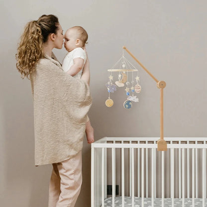 Mobile Musical Bébé en Bois – Doux, Apaisant & Naturel