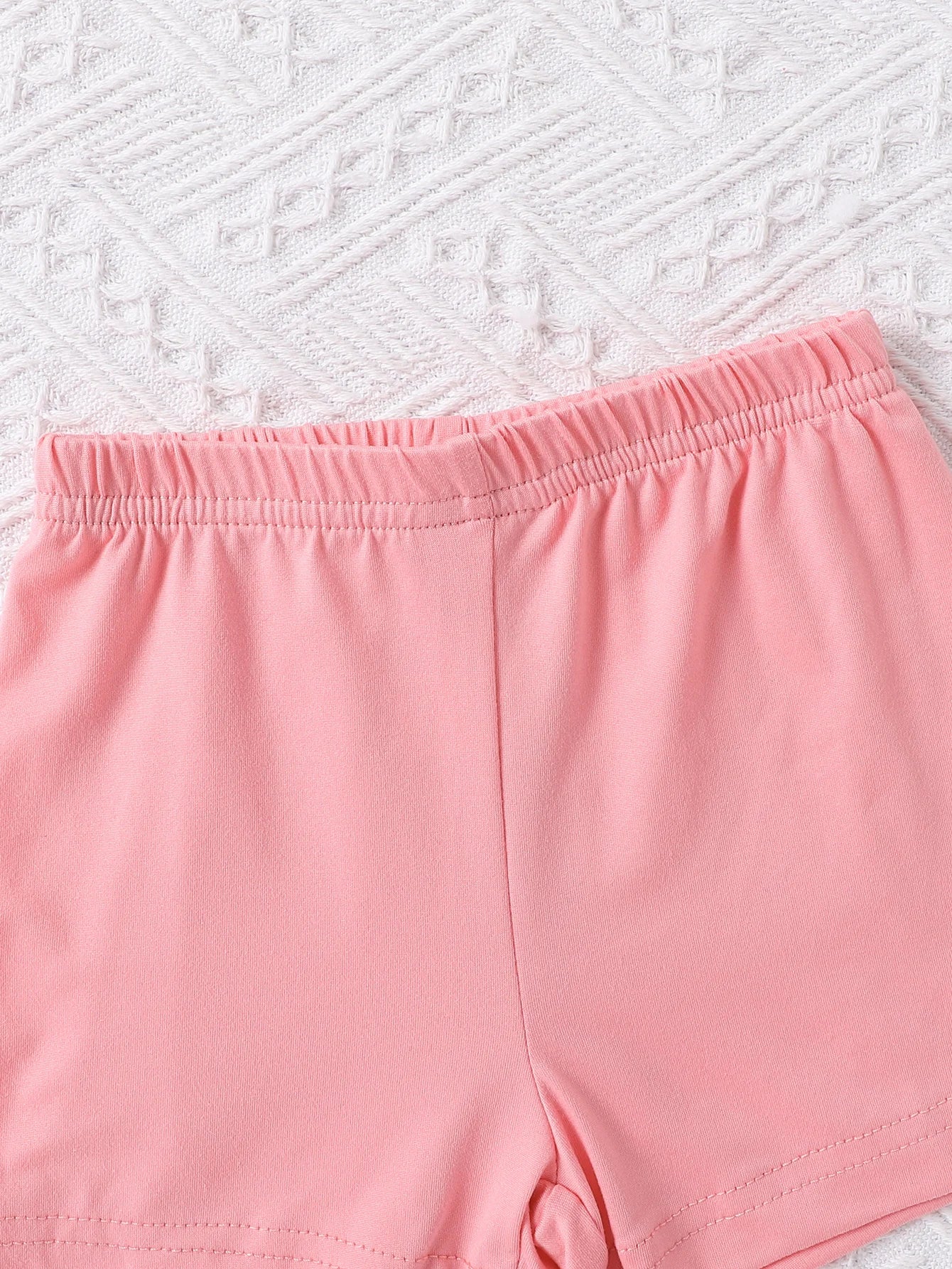 Ensemble Bébé Fille “Petit Chat” – T-shirt & Short Rose (1–3 ans)