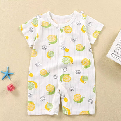 Barboteuse Bébé en Coton – Tenue Légère pour 0 à 12 Mois