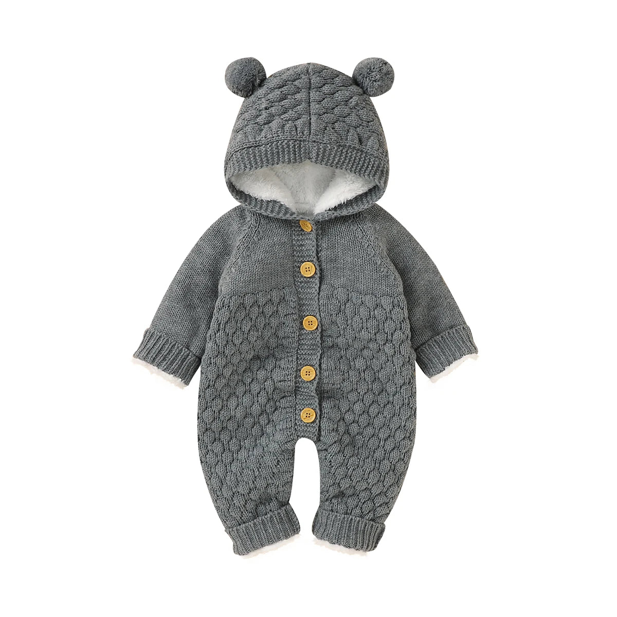 Barboteuse d'oreille 3D à manches longues pour bébés filles, combinaisons de batterie, tenues d'automne, vêtements en coton pour bébés, tenues de printemps, 0-24M