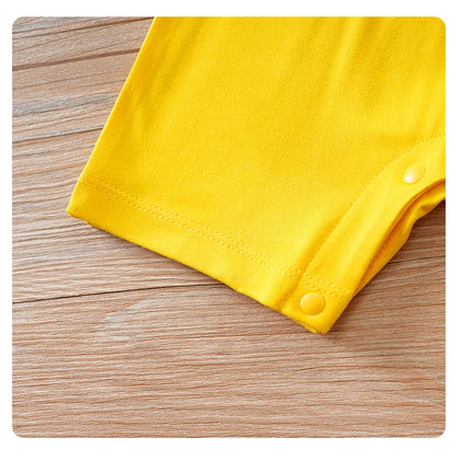 Combinaison Bébé Jaune – Motif Petit Chien Mignon