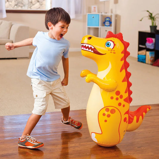 Dino Punch™ – Jouet dinosaure gonflable sur pied pour enfants et adultes | Jeu de boxe ludique et défouloir