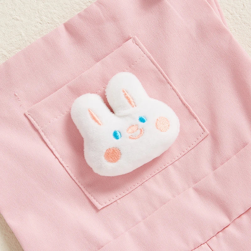 Salopette bébé fille lapin 3D – Barboteuse douce sans manches (6–36 mois)