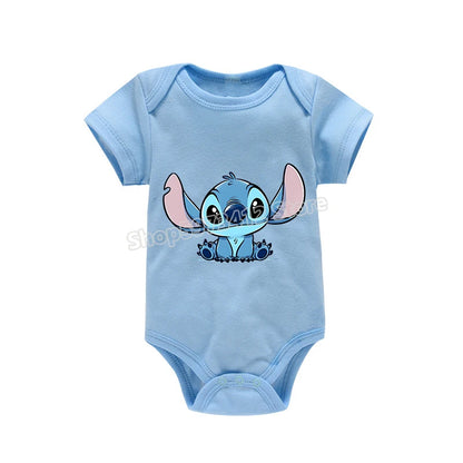 Body bébé 100 % coton – Onesie manches courtes, imprimé dessin animé, tenue d’été