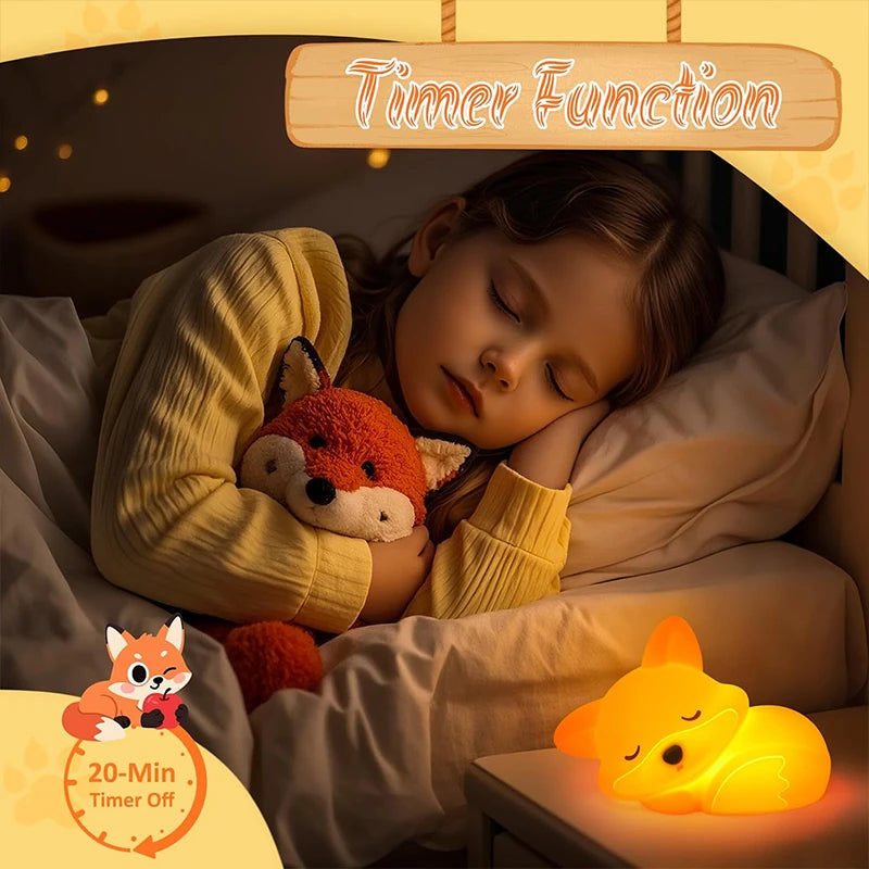 Veilleuse Renard Apaisante pour Bébé – Lumière Douce & Sommeil Paisible