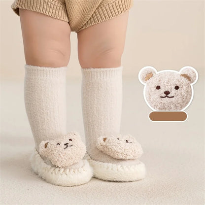 Chaussettes Bébé en Velours Épais – Antidérapantes & Ultra Chaudes | Collection Hiver