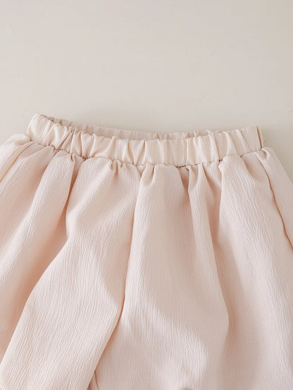 Ensemble Bébé Fille Chic Rose Poudré – Haut à Nœud & Short (1–3 ans)