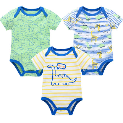 Lot de 3 Bodies Bébé Garçon en Coton – Confort Doux & Quotidien