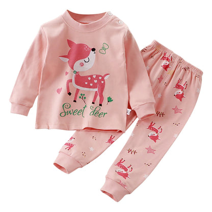 Ensemble pyjama bébé/enfant – Homewear doux – Motif cartoon – Confort quotidien