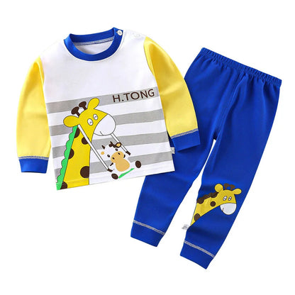 Ensemble de pyjamas en coton pour enfants, vêtements de nuit pour garçons et filles, vêtements de nuit pour enfants, vêtements de maison, vêtements de détente de dessin animé, automne et hiver