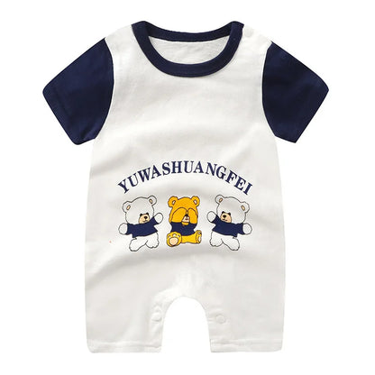 Barboteuse d'été pour bébés filles, vêtements en coton à manches courtes, combinaison pour nouveau-né garçon, body pour nouveau-nés