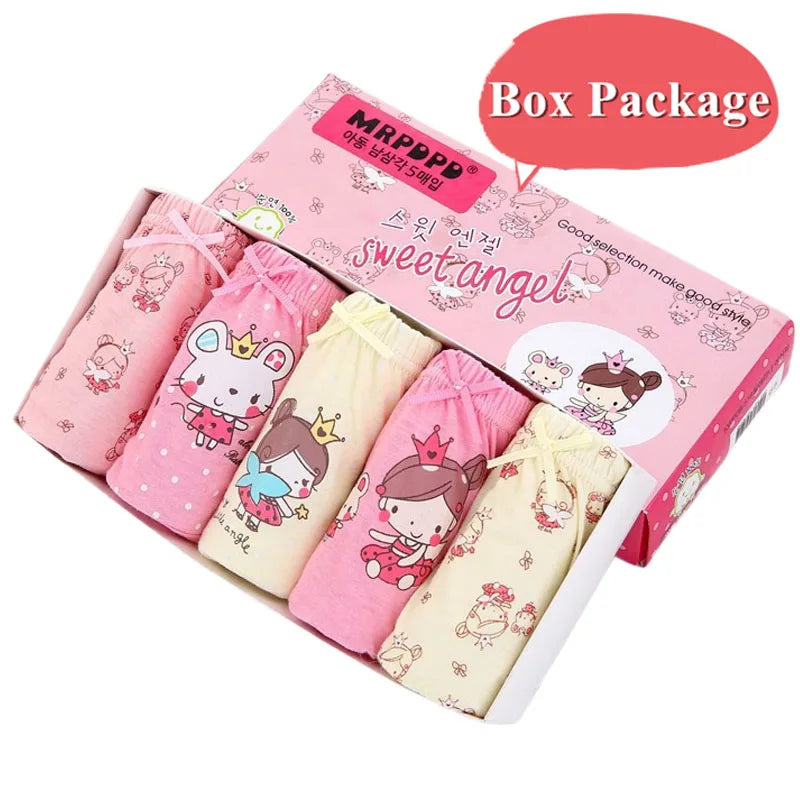 Lot de 5 culottes en coton pour filles (2–14 ans) – Sous-vêtements doux, confortables et respirants