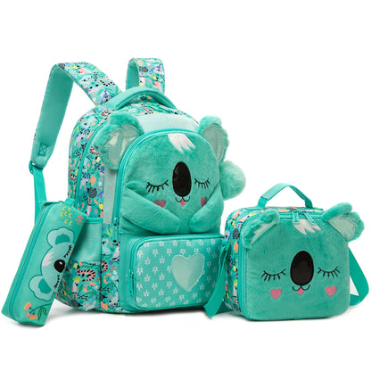 Ensemble de sacs à dos pour filles – Cartable scolaire avec sac à déjeuner et sac à livres, design mignon et pratique (3 pièces)