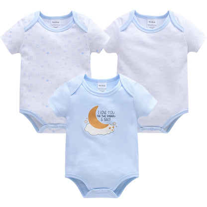 Lot de 3 Bodies Bébé Garçon en Coton – Confort Doux & Quotidien