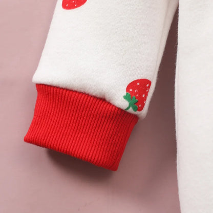 Combinaison Bébé Zippée à Capuche – Motifs Cœurs | 0–12 Mois (Fille/Unisexe)